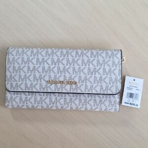 Michael Kors White and Gray Women's Clutch